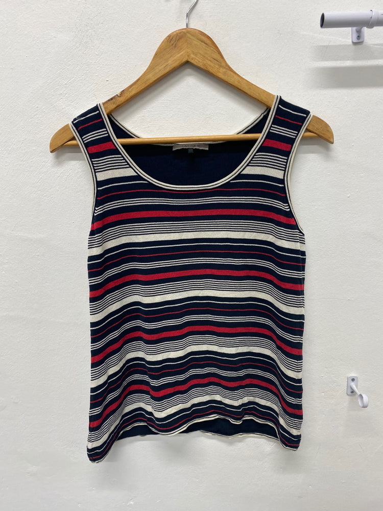 Stunning JAEGER Tank Top uK12 Navy reversible KM001
