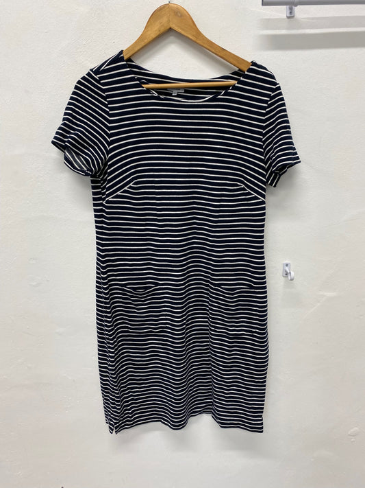 Stunning Jigsaw Dress L Navy and White summer nautical dress KM001