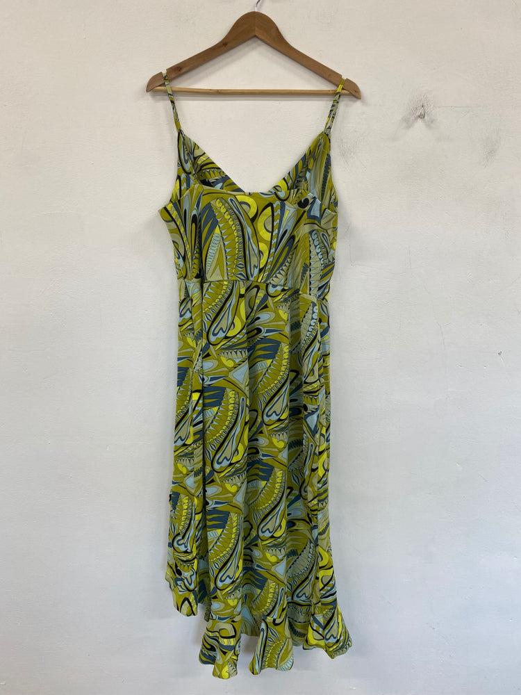 Gorgeous AX Paris Maxi Dress UK 18 Yellow Multicolour Paisley DF001