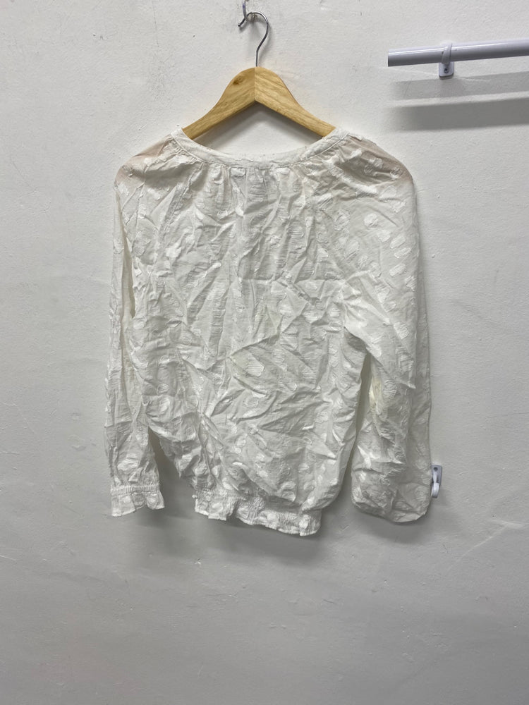 Gorgeous Mint Velvet Gypsy blouse Uk 12 White Classic CP002