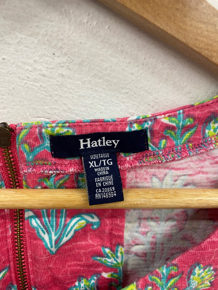 Boho Hatley Midi Dress XL Pink & Green Floral Print KM001