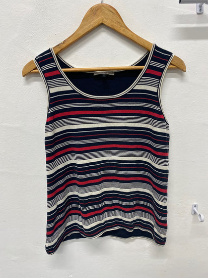 Stunning JAEGER Tank Top uK12 Navy reversible KM001