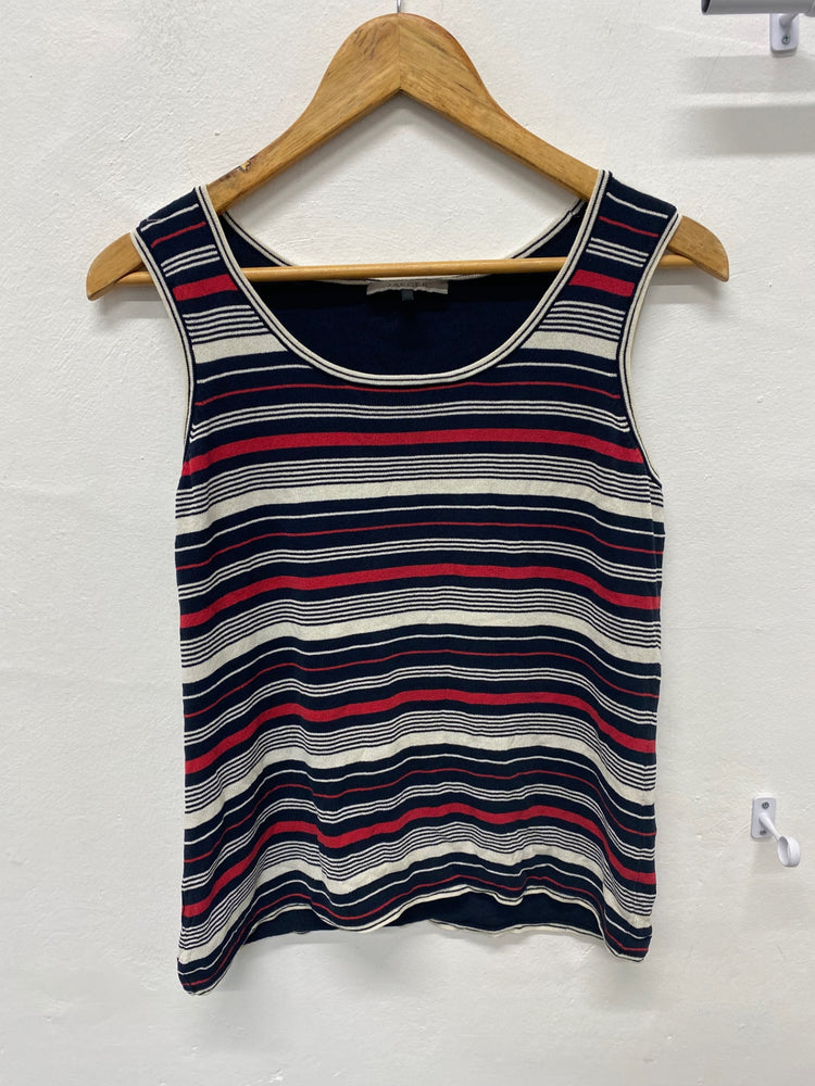 Stunning JAEGER Tank Top uK12 Navy reversible KM001