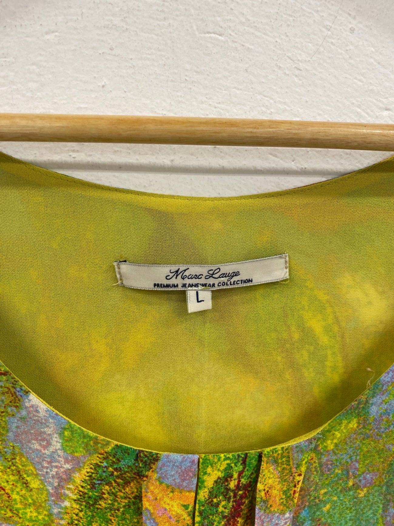 Gorgeous Marc Lauge Midi Dress L Green Multi Floral KM001