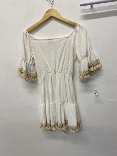 Gorgeous ASOS Mini dress UK 8 Cream summer holiday CP002