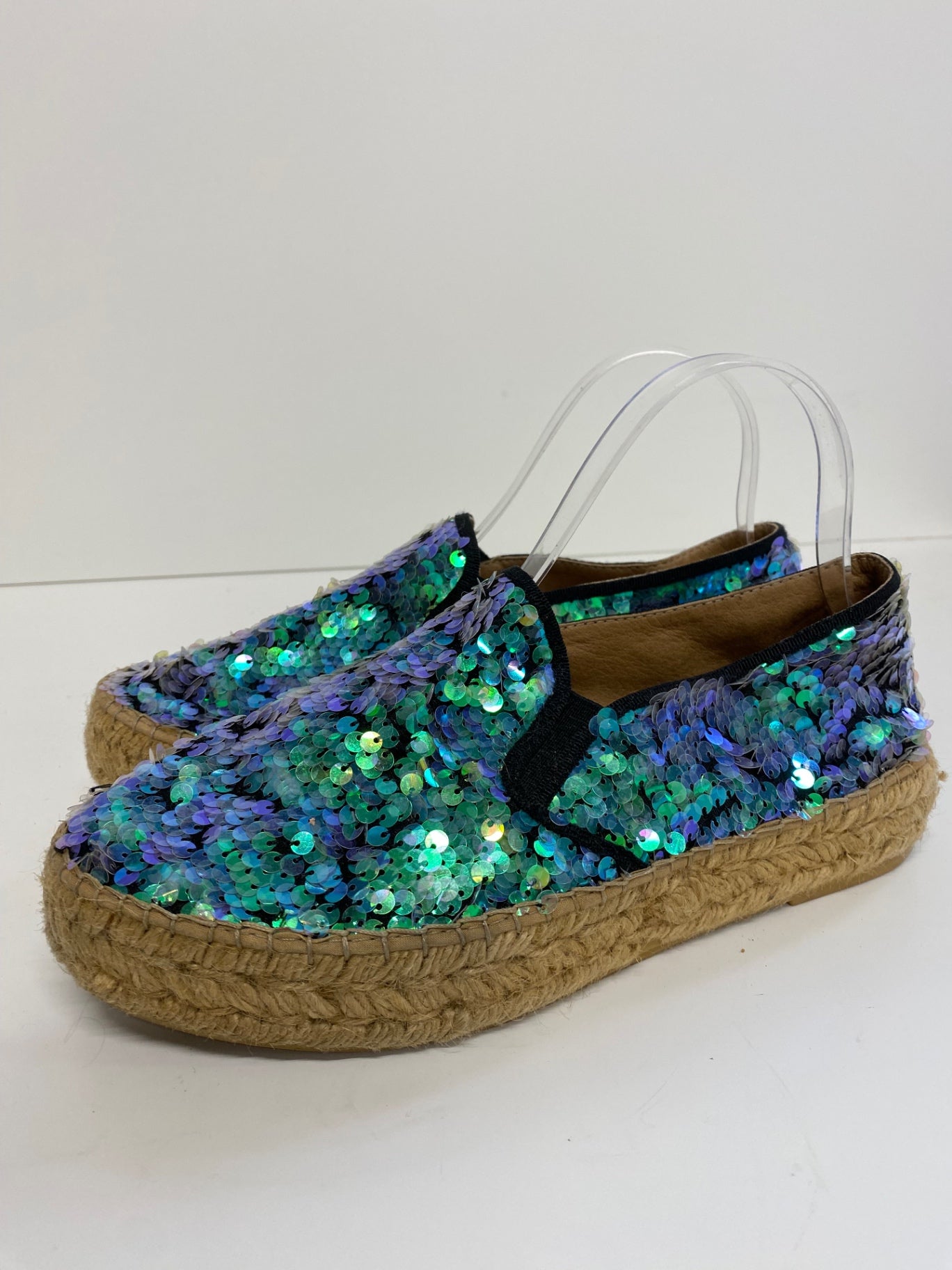Gorgeous Kurt Geiger Espadrilles Uk7 Multicolored Sequin flat forms MS008