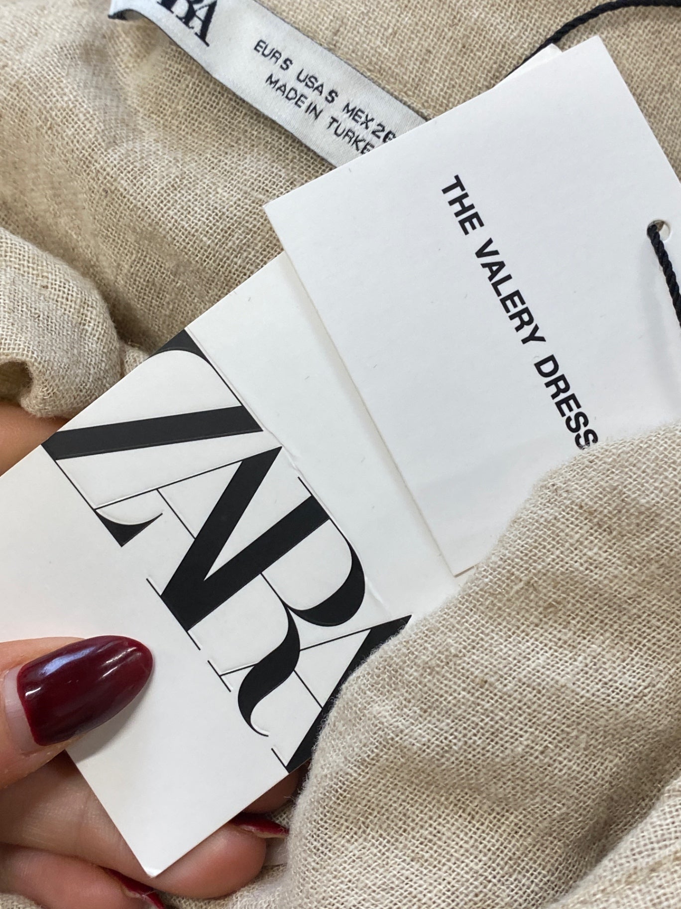 Gorgeous Zara Dress Uk s Beige linen summer CP002