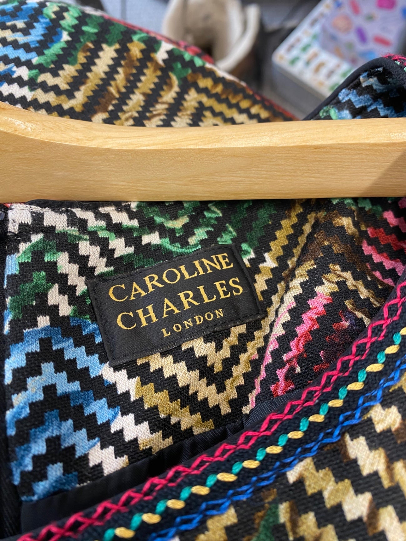 Gorgeous Caroline Charles Dress uk16 Multicolored classic shift occasion Party KM001