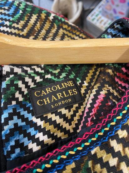 Gorgeous Caroline Charles Dress uk16 Multicolored classic shift occasion Party KM001