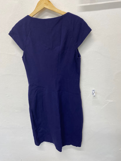 Gorgeous Diane Von Furstenberg Midi Dress uk12 Purple Bodycon flattering classic KM001