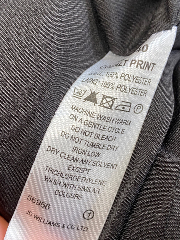 Gorgeous Arlene Phillips Dress UK 16 Blue, Black, White geometric