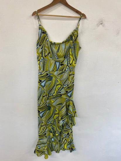 Gorgeous AX Paris Maxi Dress UK 18 Yellow Multicolour Paisley DF001