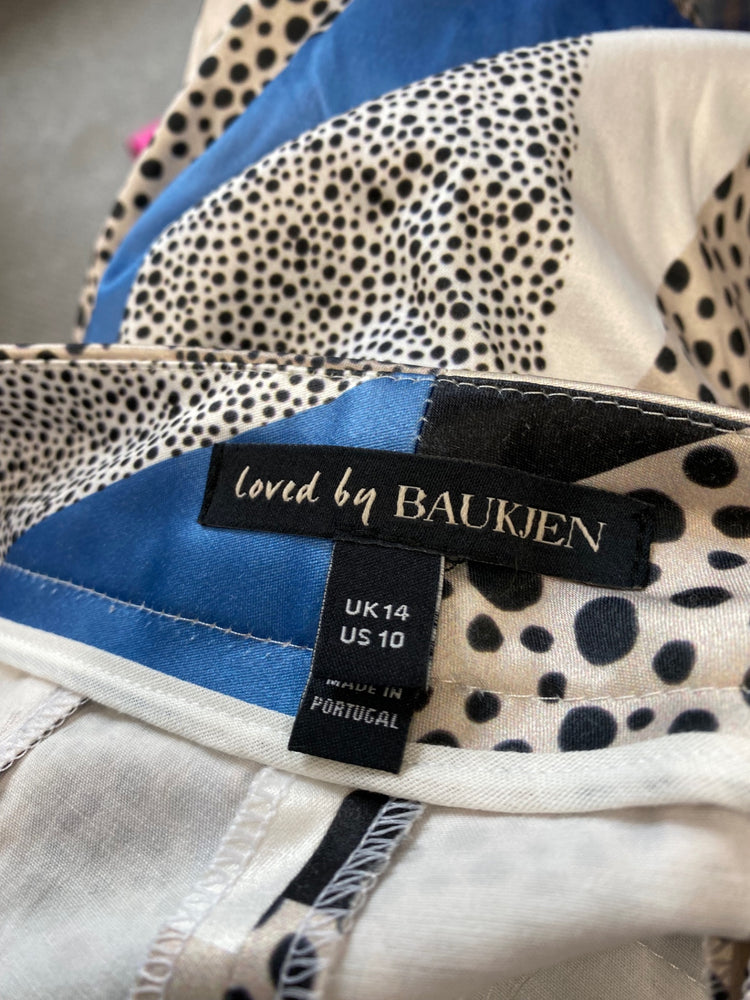Stunning Baukjen Cropped trousers uk14 Multicolor animal print Patches KM001