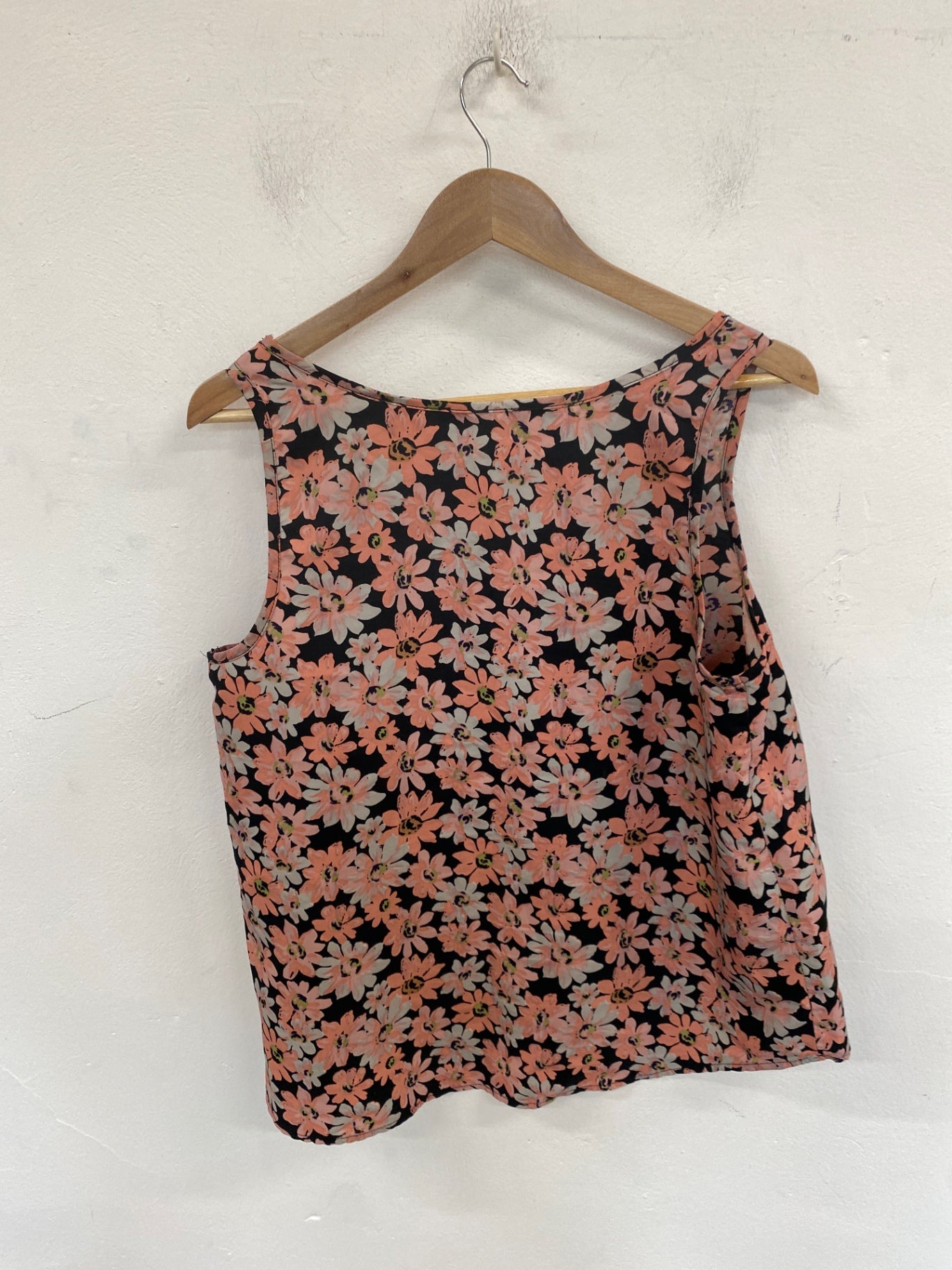 Stunning Atmosphere Camisole UK 16 Black & Peach Floral Pattern KM001