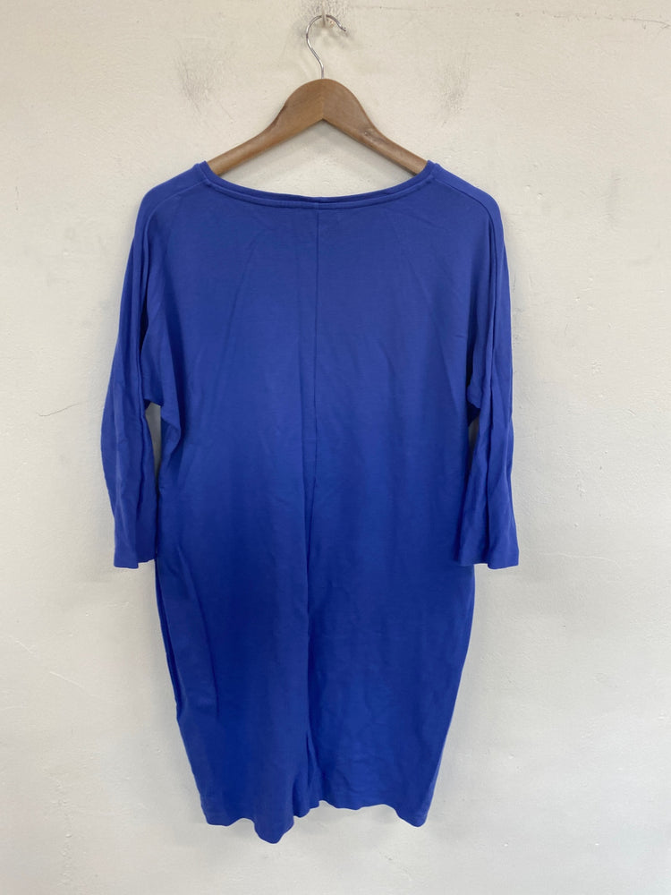 Gorgeous Jaeger Midi Jersey Dress Size L Blue KM001