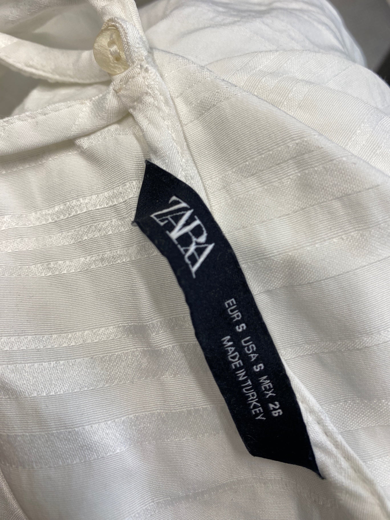 Gorgeous Zara Top S White side tie summer CP002