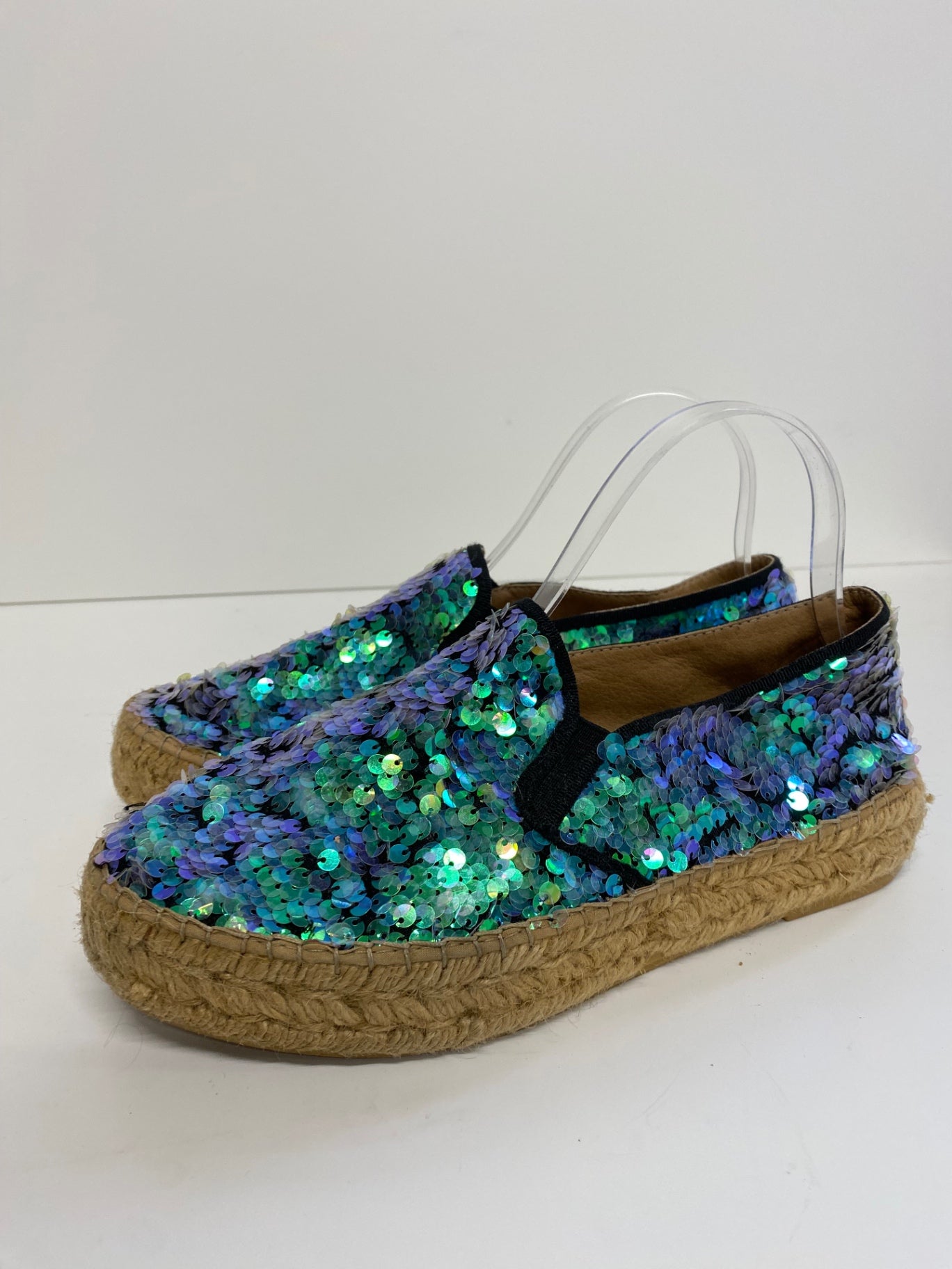 Gorgeous Kurt Geiger Espadrilles Uk7 Multicolored Sequin flat forms MS008
