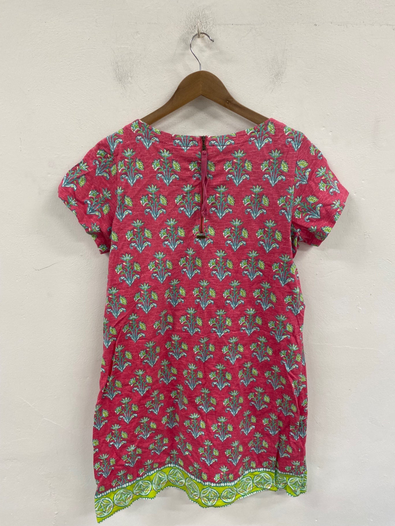 Boho Hatley Midi Dress XL Pink & Green Floral Print KM001