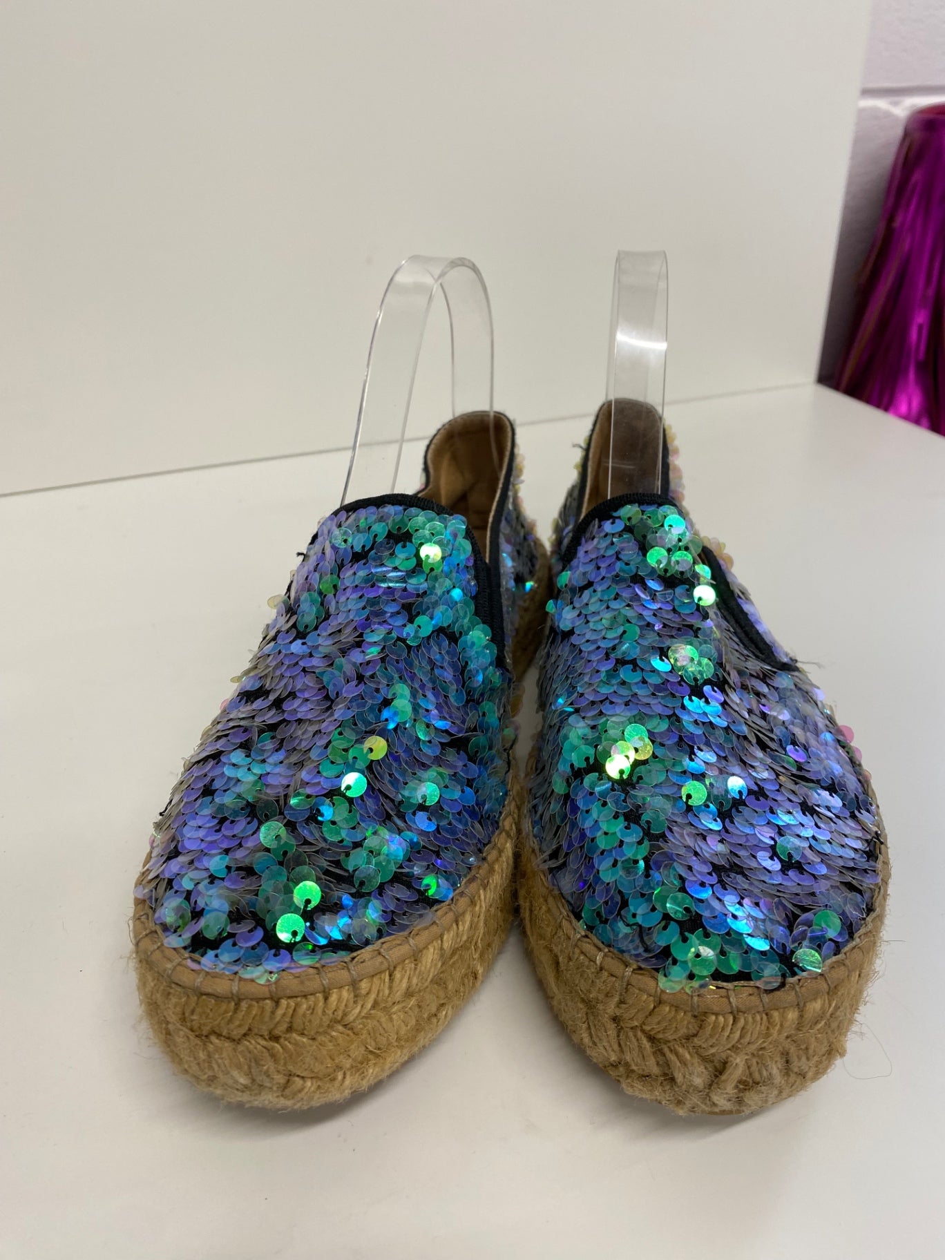 Gorgeous Kurt Geiger Espadrilles Uk7 Multicolored Sequin flat forms MS008