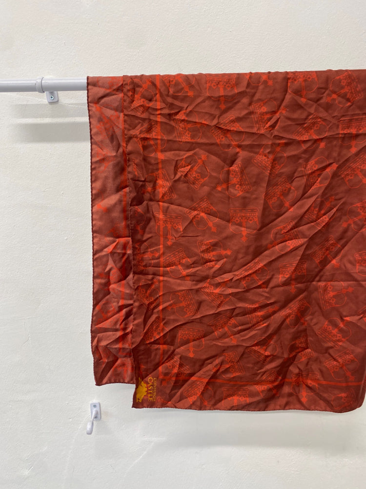 Gorgeous Edinburgh castle Scarve One Size Red crown pattern silk gorgeous DF001