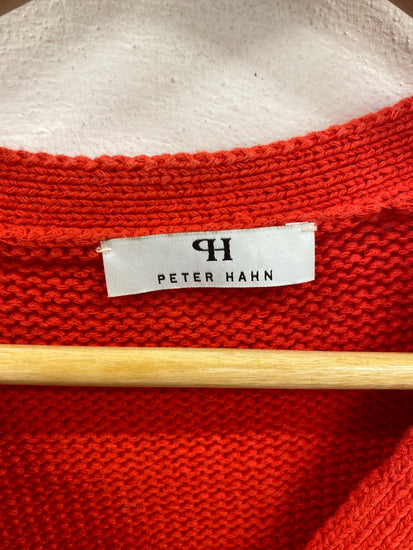 Stunning Peter Hahn Cardigan UK 16 Coral Red KM001