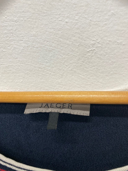 Stunning JAEGER Tank Top uK12 Navy reversible KM001
