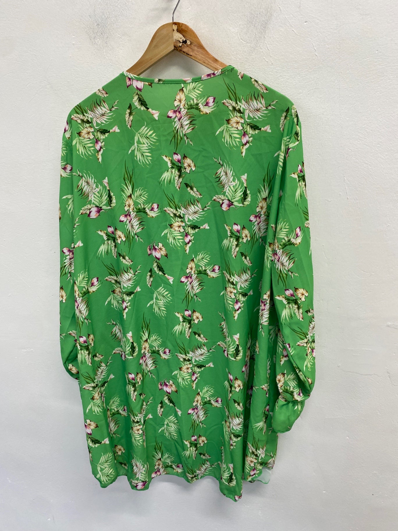 Stunning Made in Italy Midi Dress XL Green floral botanical KM001