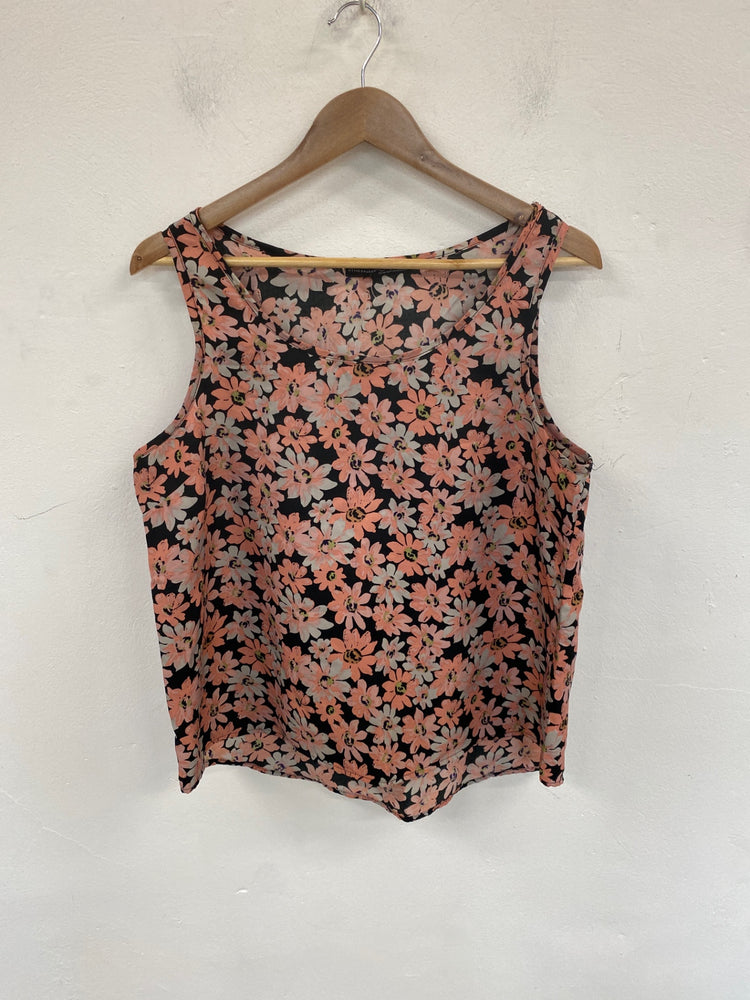 Stunning Atmosphere Camisole UK 16 Black & Peach Floral Pattern KM001