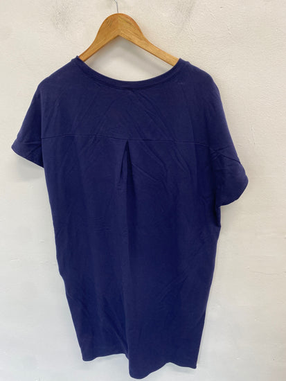 Gorgeous Caslon Dress Uk M Navy Blue oversized casual dress KM001