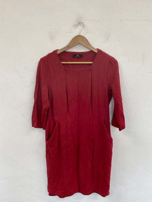 Gorgeous Peter Hahn Midi Dress UK 16 Red KM001
