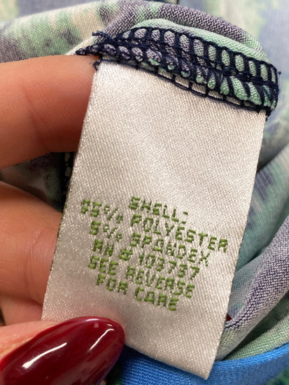 Gorgeous Donna Morgan Dress UK 14 Multicolor green blue geometric KM001