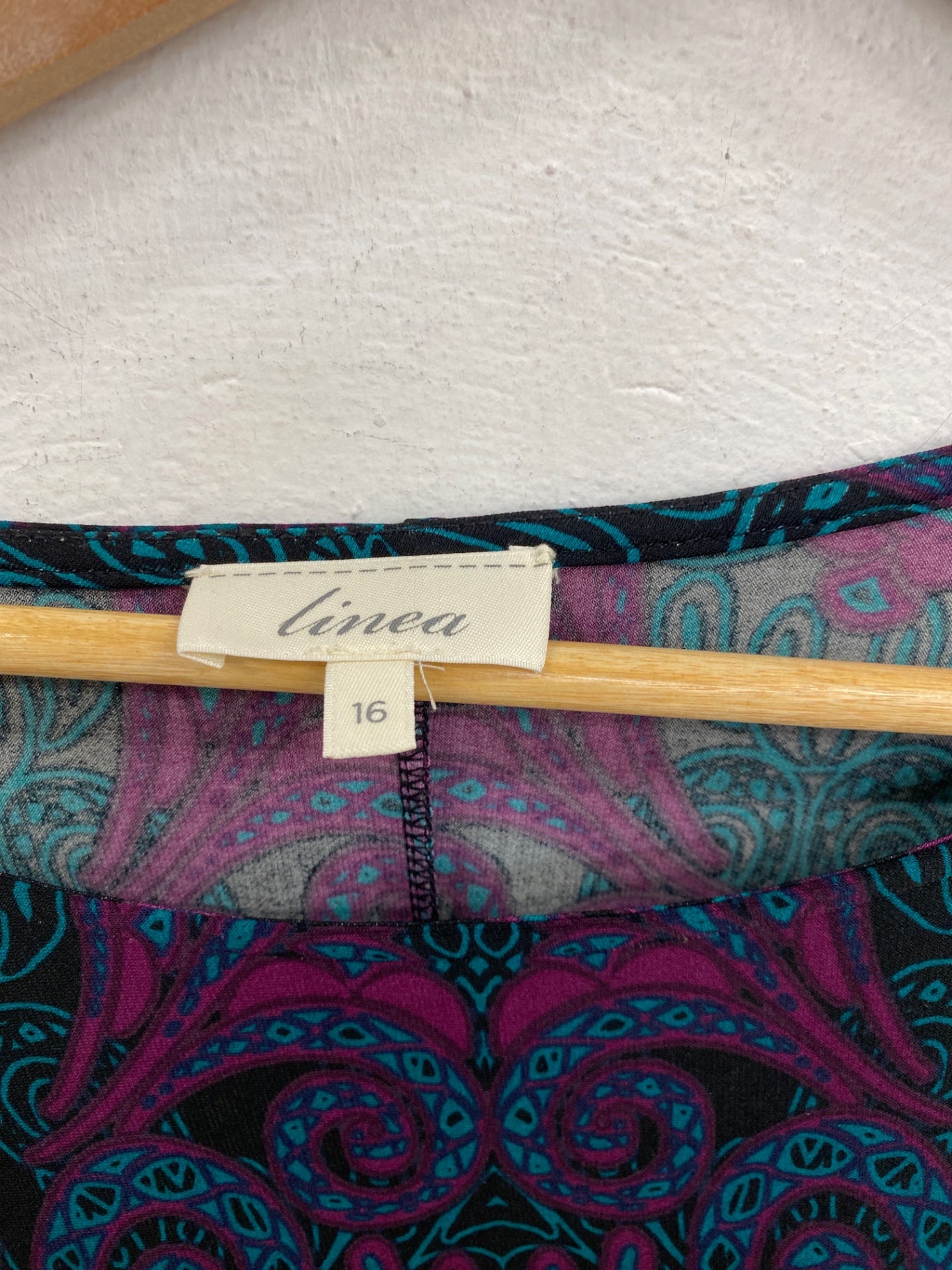 Fab Boho Linea Mini dress UK 16 Purple Multicolour Paisley KM001