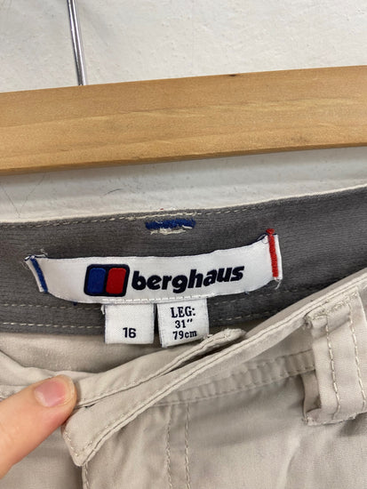Gorgeous Berghaus Convertible Trousers UK 16 Beige KM001