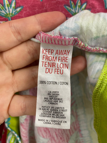 Boho Hatley Midi Dress XL Pink & Green Floral Print KM001