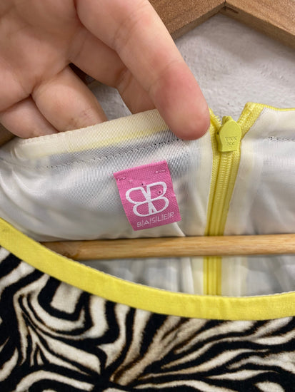 Stunning Basler Midi Dress UK 16 Black & Beige Animal Print KM001