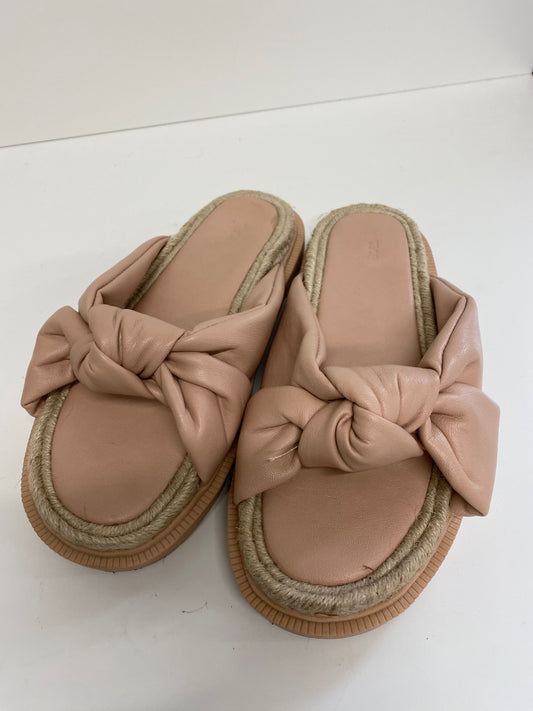 Gorgeous ASOS Sandals Uk7 rose beige hessian details DF001