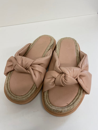 Gorgeous ASOS Sandals Uk7 rose beige hessian details DF001