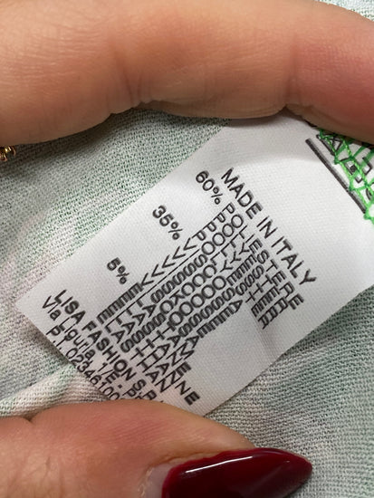 Stunning Made in Italy Midi Dress XL Green floral botanical KM001