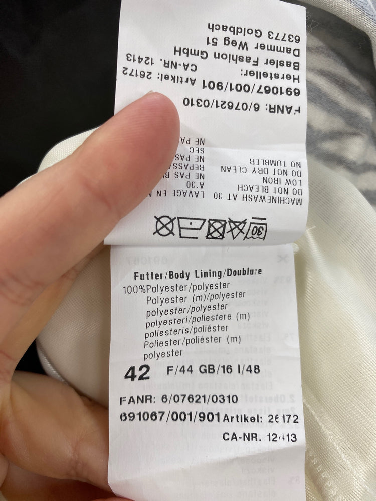 Stunning Basler Midi Dress UK 16 Black & Beige Animal Print KM001