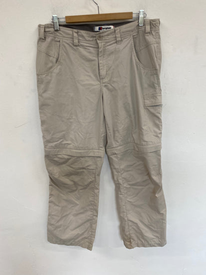 Gorgeous Berghaus Convertible Trousers UK 16 Beige KM001