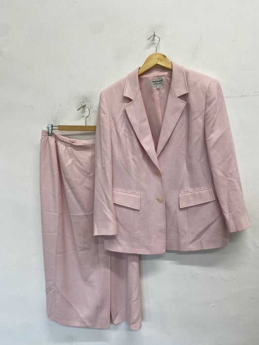 Gorgeous Personal Choice Skirt suit textured UK 16 Light pink Formal KM001