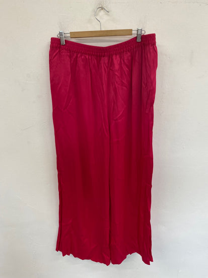 Gorgeous John Lewis Wide leg trousers UK 16 Hot Pink Satin KM001