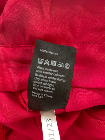 Gorgeous John Lewis Wide leg trousers UK 16 Hot Pink Satin KM001