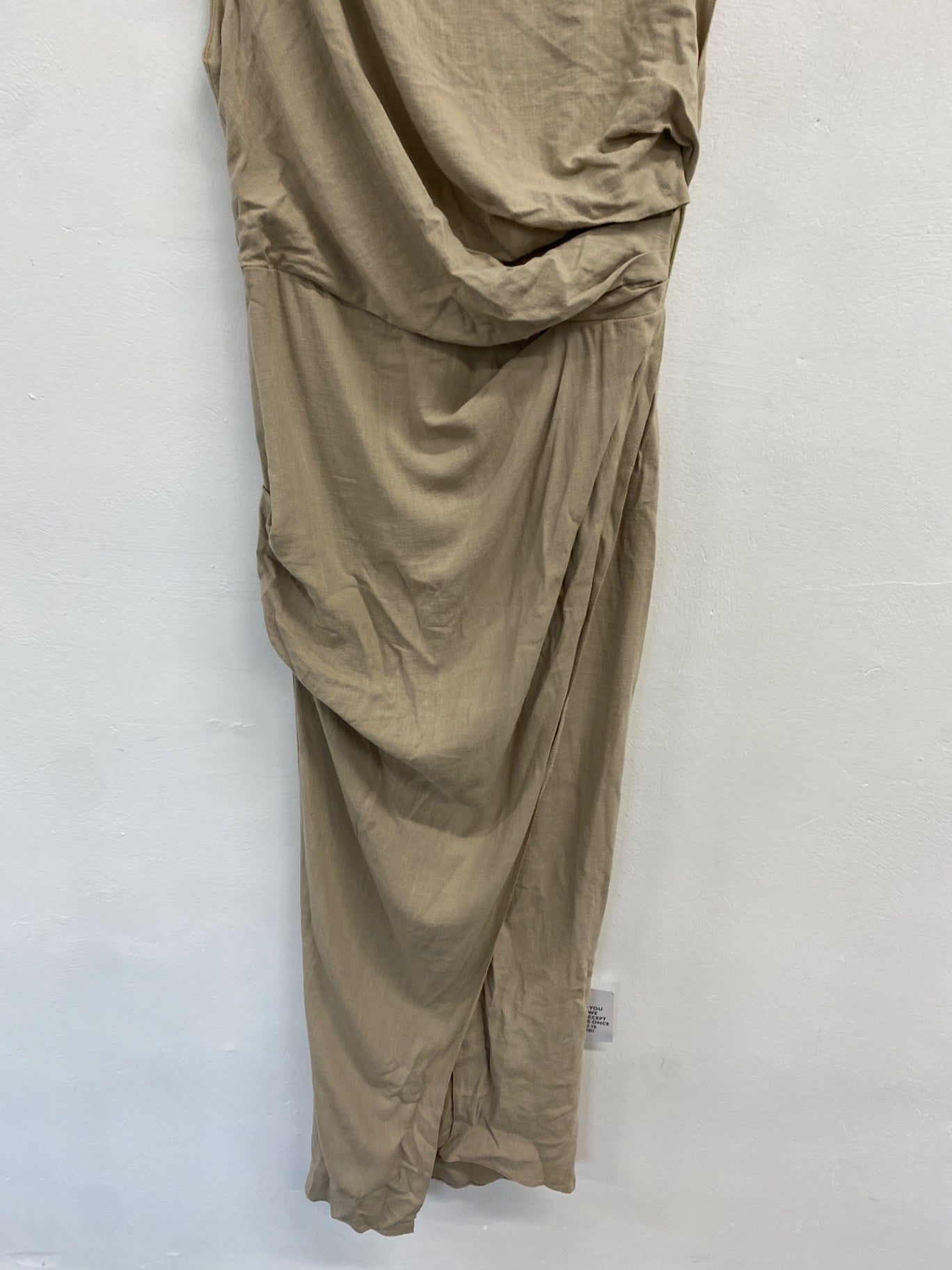 Gorgeous Asos Design Dress UK 10 Beige linen summer CP002