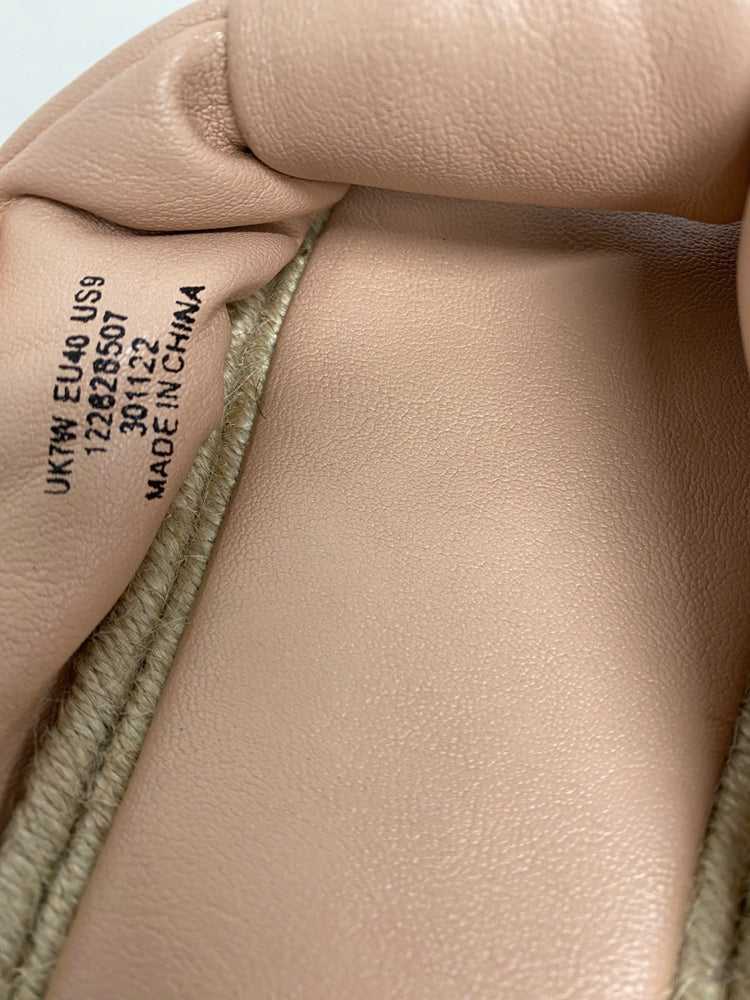 Gorgeous ASOS Sandals Uk7 rose beige hessian details DF001