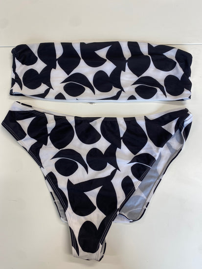 Gorgeous Boohoo Bikini UK 18 Black and White geometrical summer DF001