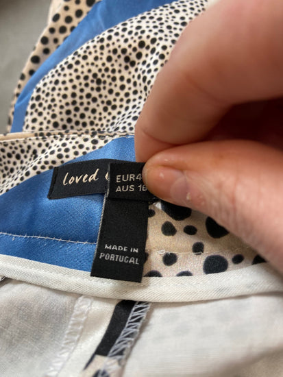 Stunning Baukjen Cropped trousers uk14 Multicolor animal print Patches KM001