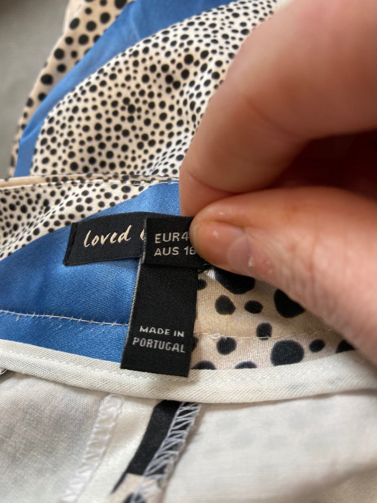 Stunning Baukjen Cropped trousers uk14 Multicolor animal print Patches KM001