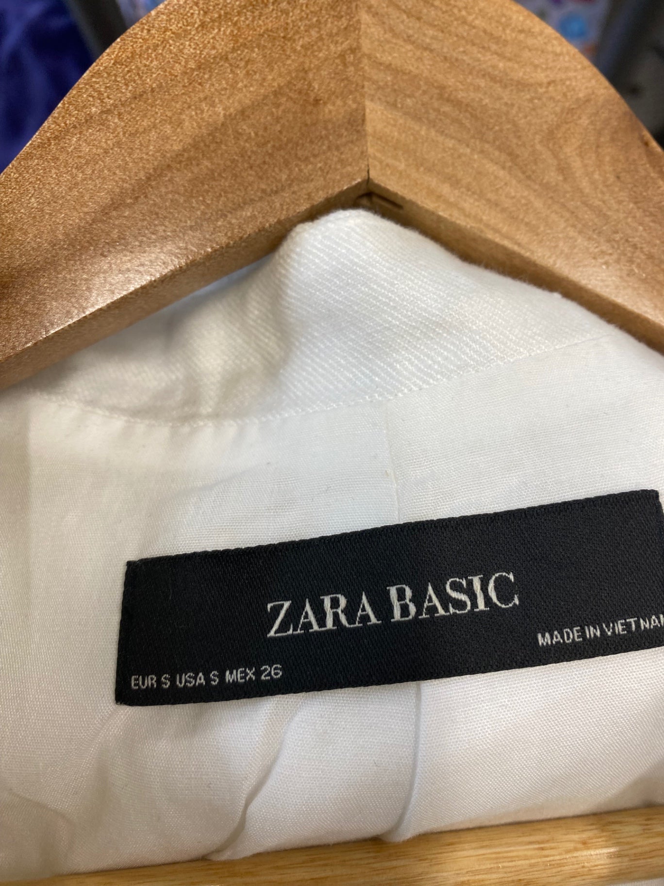 Gorgeous Zara Basic Blazer UK S Ivory Linen summer classic CP002