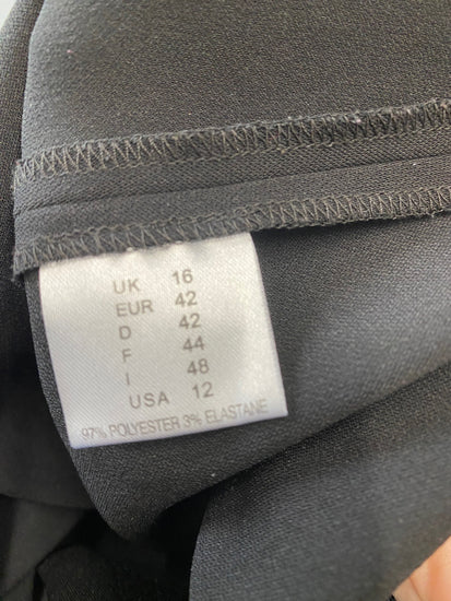 Stunning Gina Bacconi Wide leg trousers uk16 Black KM001